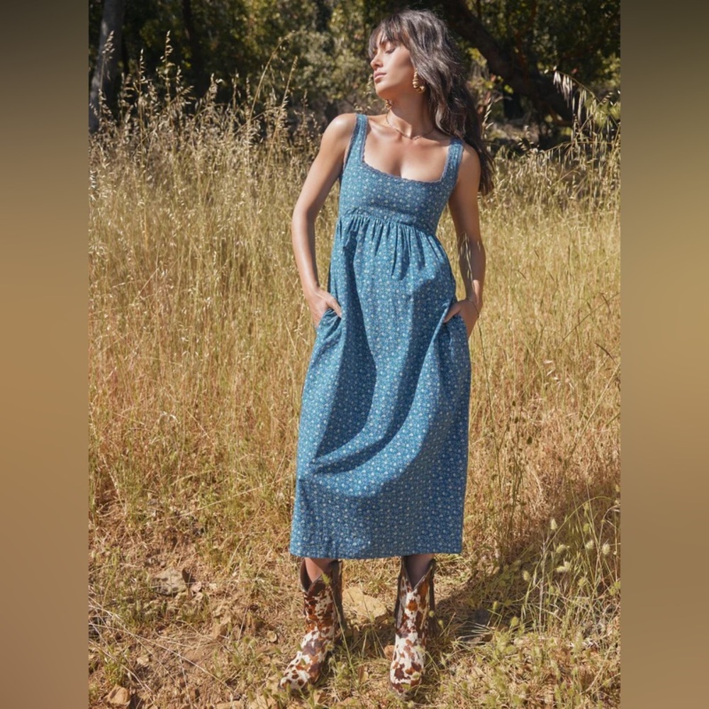 NWT Eddy Emily Dress in Blue Floral